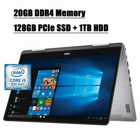 Dell Inspiron 15 7000 7573 2020 Newest 2 in 1 Business Laptop I 15.6" FHD IPS Touch I Intel Quad-Core i5-8250U I 20GB DDR4 128GB PCIe SSD 1TB HDD I Backlit KB MaxxAudio USB-C HDMI Win 10