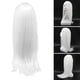 thumbnail image 1 of Pelucas Rectas Blancas Largas, Estilo Realista antideslizante Duradero Elegantes Pelucas Largas y Largas para cosplay, 1 of 7