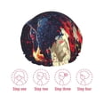 thumbnail image 5 of KLL Watercolor Bald Eagle Pattern Shower Cap & Bath Cap for Women,Reversible Oversized Waterproof Shower Caps for all Hair Lengths,Elastic Reusable Bathing Hair Cap, 5 of 6