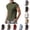 Army Green, variant on Dovford Men's Sleeveless Tank Tops Crewneck Casual Workout Gym Cut Off Muscle Fit T Shirt Summer 2025