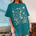 thumbnail image 7 of Drses Wildflowers Shirt for Women Oversized Floral Loose T Shirts Graphic Tees Flower Plant Shirts Womens Tops, 7 of 7