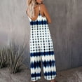 thumbnail image 4 of Women's Strapy Wide Leg Jumpsuits Pleated Tie-Dye Rompers Overalls Sleeveless Baggy One Piece Outfits Pants with Pockets, 4 of 7