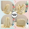 thumbnail image 6 of Kawaii Backpack Double Shoulder Bag with Cute Star Removable Pouch Small Clear Front Pocket Large Capacity Fits 16" Laptop Dopamine Colors Daypack (Pink), 6 of 7