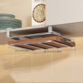 thumbnail image 1 of 1pc Storage Rack, Stainless Steel Double Layers Cutting Board Rack, Household Wall Mount Storage Holder, For Kitchen Cabinet, For Pot Lid, Cutting Boa, 1 of 5