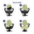 thumbnail image 4 of Botanical Office Chair Slipcover, Retro Engraved Style Olive Branches and Leaves Repetitive Pattern, Protective Stretch Decorative Fabric Cover, Standard Size, Pastel Green Army Green, by Ambesonne, 4 of 5