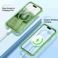 thumbnail image 2 of ELEHOLD Full Body Magnetic Case for iPhone 14 Pro Max,Built-in Front Screen Protector 360 Protection Compatible with Mag Safe Transparent Clear Shockproof Cover for iPhone 14 Pro Max,Green, 2 of 7