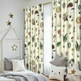 thumbnail image 5 of Blackout Kids Curtains,Colorful Mushroom Frog Black Pattern Childrens Insulated Curtains Set Of 2,Bedroom Essentials,Toddler Room Decor 52"x84", 5 of 5