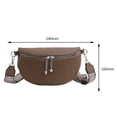 thumbnail image 2 of Bolso De Pecho Moda Ajustable PU Cuero Mujer Bandolera para Viaje Café, 2 of 8