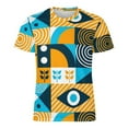thumbnail image 4 of T Shirt For Men Retro Vintage Geometric Abstract Print Vintage T-Shirts Short Sleeve Graphic Tops Su, 4 of 7