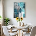 thumbnail image 6 of Canvas Wall Art Turquoise Grey Canvas Art Print Abstract Graffiti Pictures Wall Decor for Living Room Bedroom Artwork Decorations Stretched Framed Ready to Hang 8"x10", 6 of 9