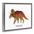 thumbnail image 4 of Stupell Industries Triceratops Dinosaur Learning Animals Painting Gray Floater Framed Canvas Art Print Wall Art, 31 x 25, 4 of 10