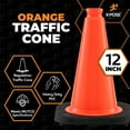 thumbnail image 7 of Xpose Safety 12 Inch Orange Traffic Cones - Multipurpose PVC Plastic Safety Cone for Parking, Soccer, Caution, Kids and Construction (15 pack), 7 of 7