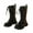 Black, variant on lnmuld Kids Boots Stylish Autumn Girls Casual Boots Flat Thick Sole Non Durable PU Leather Comfortable Walking Footwear for Kids Size:9-9.5 Years