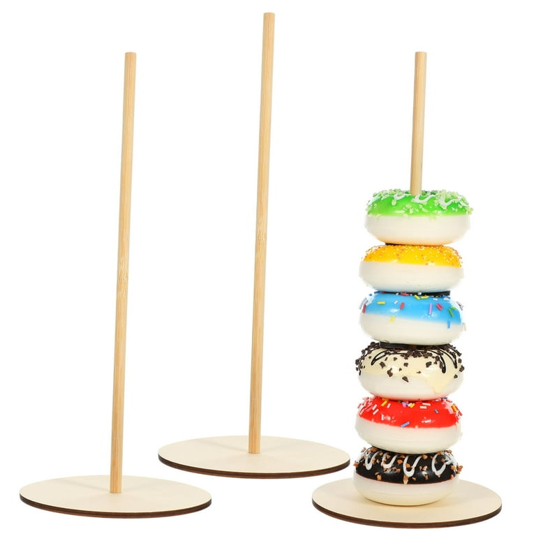 Cozlly Présentoir à Donuts En Bois 9 Trous - Support Réutilisable Pour Mariage, Anniversaire Et Fêtes