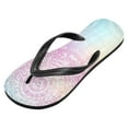 thumbnail image 2 of Unisex Comfort Flip Flops Summer Thong Sandals Non Slip Soles Flip Flop for Beach, Pool, and Daily Wear Pastel Rainbow Gradient Background XXL, 2 of 8