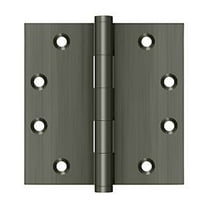Deltana DSB4515A 4.5 x 4.5 in. Square Hinges, Antique Nickel - Solid Brass - Pack of 2