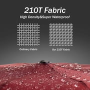 Chakipee Automatic Folding Umbrella,Auto Reverse Windproof Compact Umbrella,47 10Ribs,Red