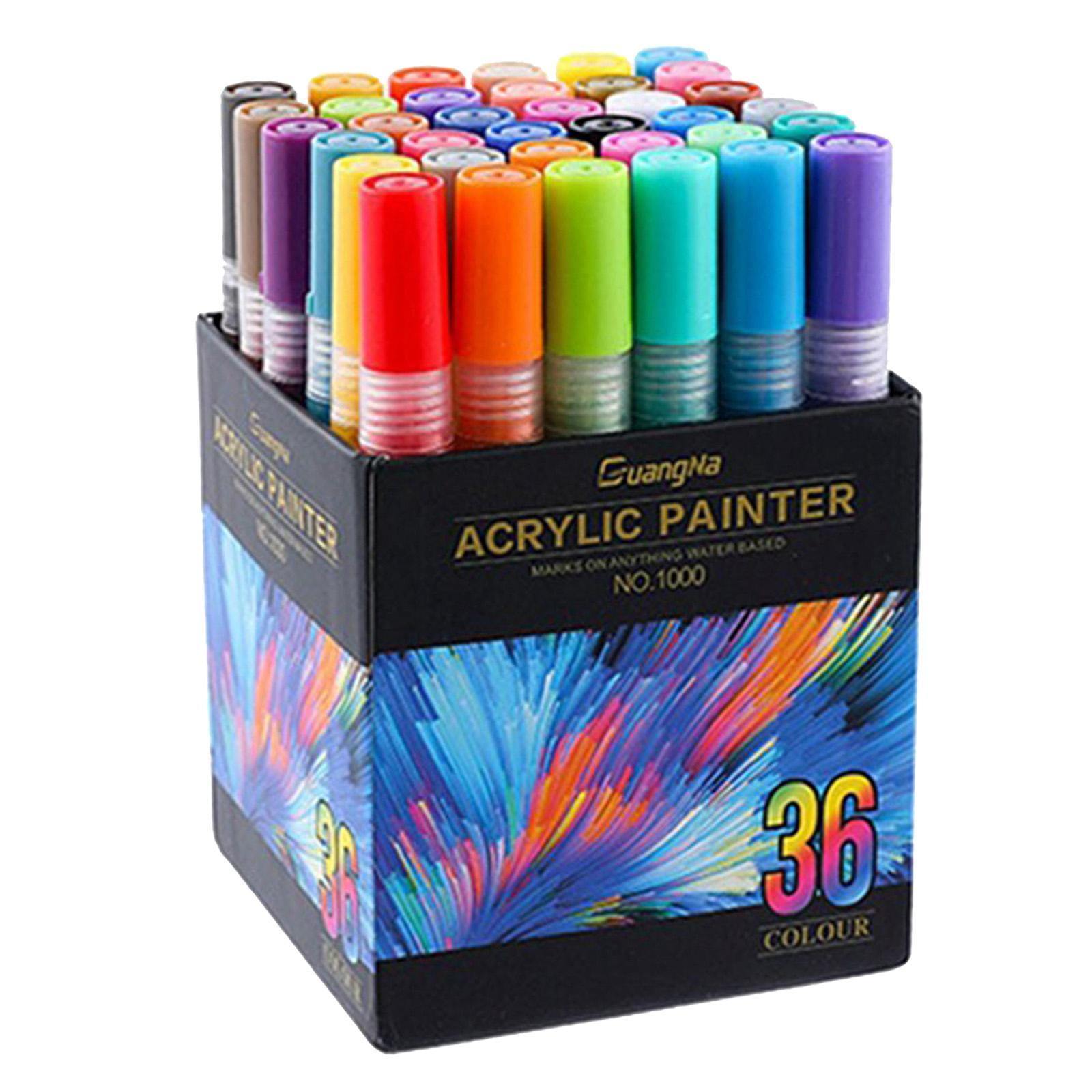Axioma 12/15/24/36pcs Acrylic Paint Pens for Rock Painting, Stone, Ceramic, Wine Glass,
