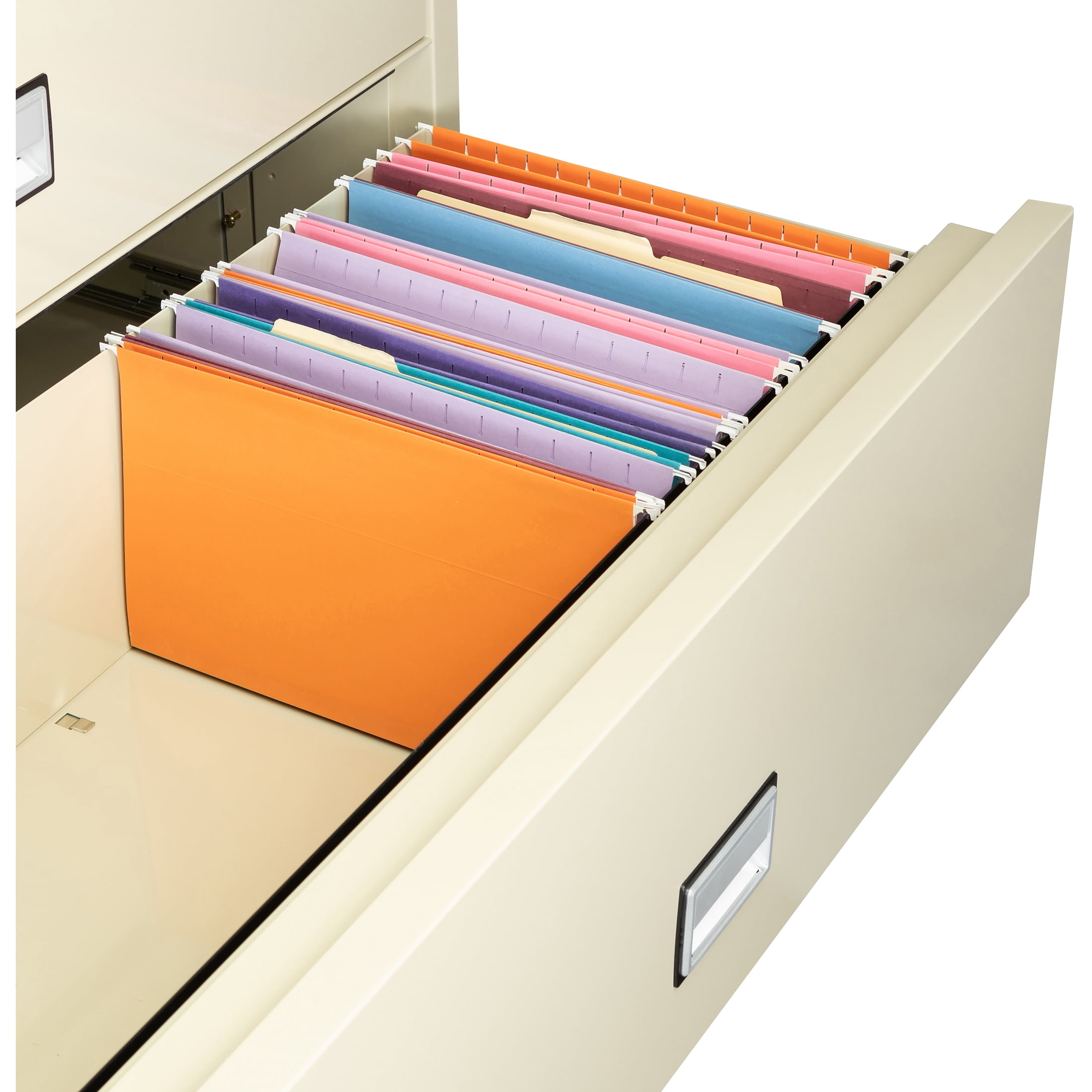 Phoenix Safe Lateral 44 inch 3-Drawer Fireproof File Cabinet with Key Lock, Water Seal, Putty, LAT3W44P