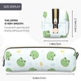 thumbnail image 3 of Disketp Kawaii Frogs Estuche de Lápices de Cuero con Cierre, Estuche Compacto para Papelería, Bolígrafos y Accesorios Pequeños, 3 of 7