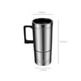 thumbnail image 3 of Car Heating Cup Kettle 12V 300ml Coffee Tea Water Mug Vehicle Heating Drinking Cup Stainless Steel Auto Travel Cup with Leakproof Lid and Insulated Handle, 3 of 9