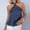 *Blue, variant on Women's Polka Dot Halter Top,Backless Tie Back Sleeveless Blouse Blue,Women's Plus XS
