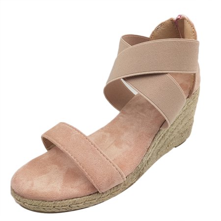 

Sandals for Women Open Toe Casual Wedges Sandal Cross Ankle Strap for Summer New