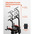 thumbnail image 4 of KFFKFF Pull Up Bar, 330 LBS Power Tower Dip Station, Workout Dip Station with H-Shaped Stable Base & Assistance Platform, Adjustable 9 Level Height Pullup Stand, 4 of 9