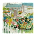 thumbnail image 4 of HAOXIT  Nostalgic Easter Market Farm Truck Vinyl Flannel Backed Tablecloth - Spring Flower Market, Bunny and Egg Print Indoor/Outdoor Easy Care Vinyl Tablecloth 52*52, 4 of 8