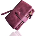 thumbnail image 2 of Women's Small Bifold Leather wallet Rfid blocking Ladies Wristlet with Card holder id window Coin Purse, 2 of 5