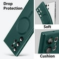 thumbnail image 2 of ELEHOLD Soft Shockproof Case for Samsung Galaxy S23 FE,Camera Lens Protector Mag Safe Compatible Anti-Fingerprint Anti-Scratch Protective Silicone Shell Galaxy S23 FE Case,Darkgreen, 2 of 6