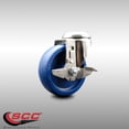 thumbnail image 2 of 4 Inch 316SS Solid Polyurethane Wheel Swivel Bolt Hole Caster with Brake SCC, 2 of 2