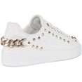 thumbnail image 3 of Guess Renatta Women's Lace Up Synthetic Stud Trainers In Cream Size 9.5, 3 of 6