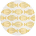 thumbnail image 2 of Unique Loom Outdoor Coastal Collection Area Rug - Pesci (6' 1" Round Yellow/Ivory), 2 of 6