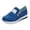 Blue, variant on Platform Sneakers for Women Breathable Round Toe Chunky Bottom Slip on Low Top Side Zipper Flat Comfortable Walking Shoes Pink Size 7