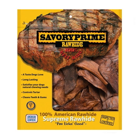 UPC: 0810359004730 | Savory Prime Rawhide Chips Beef 2 x6  1 lb. Bag