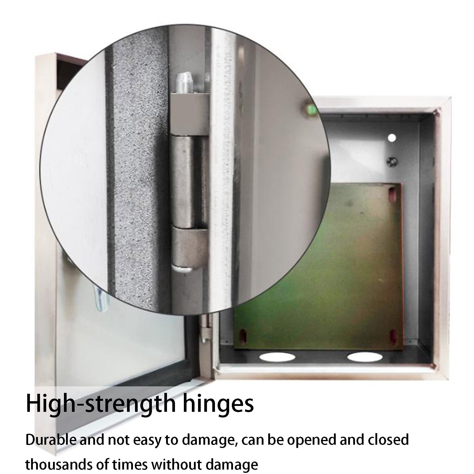 Stainless steel power distribution box, metal junction box project box, hinged distribution box, cable box for outdoor use with safety locks and mounting plates