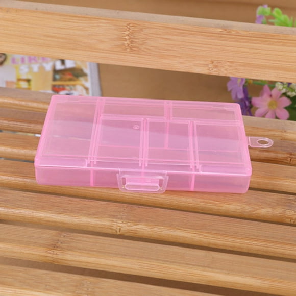 TopLLC Storage Case Box Holder Container Pills Jewelry Nail Art Tips 6 Grids