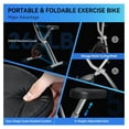 thumbnail image 3 of Lightweight 33LB Foldable Exercise Bike for Small Apartments, Stationary Bikes for Home Workout, Indoor Portable Cycling Bike with 16-Level Magnetic Resistance, 260LBS Capacity, 5.5 LBS Flywheel, 3 of 7
