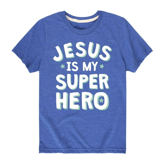 Solid Light - Jesus Is My Superhero - Youth Short Sleeve Tee