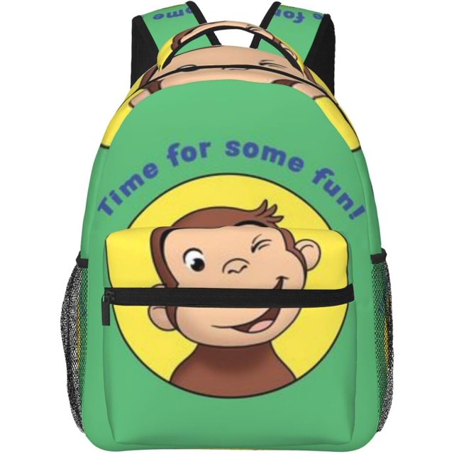 Curious George Backpack School PackS Student PC Bags Large Capacity Multifunctional Travel Unisex