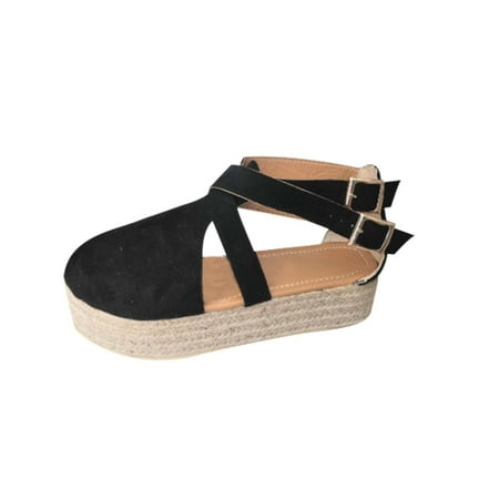 

Womens Summer Shoes Round Toe Side Empty Baotou Wedges Sandals Summer Open Toe Slide Sandals Comfortable Flats Flip-Flops Sandal Casual Platforms Wedge Sandals Boho Dressy Heeled Sandals A19279
