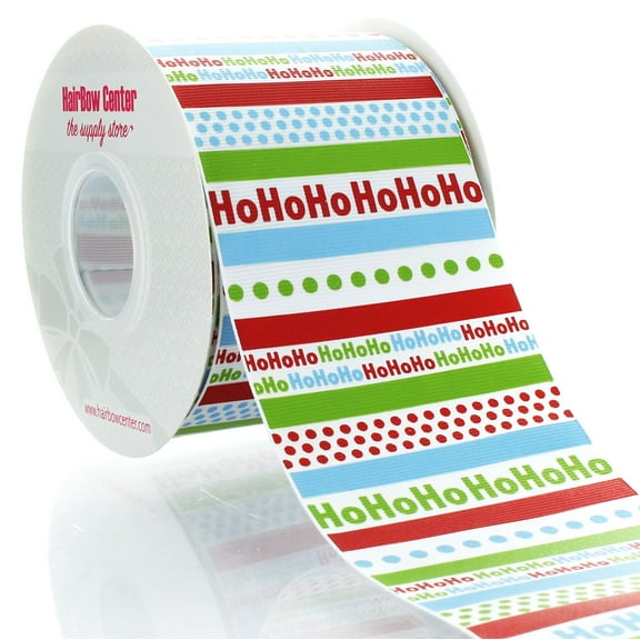 3" HoHoHo Grosgrain Ribbon 100 Yard