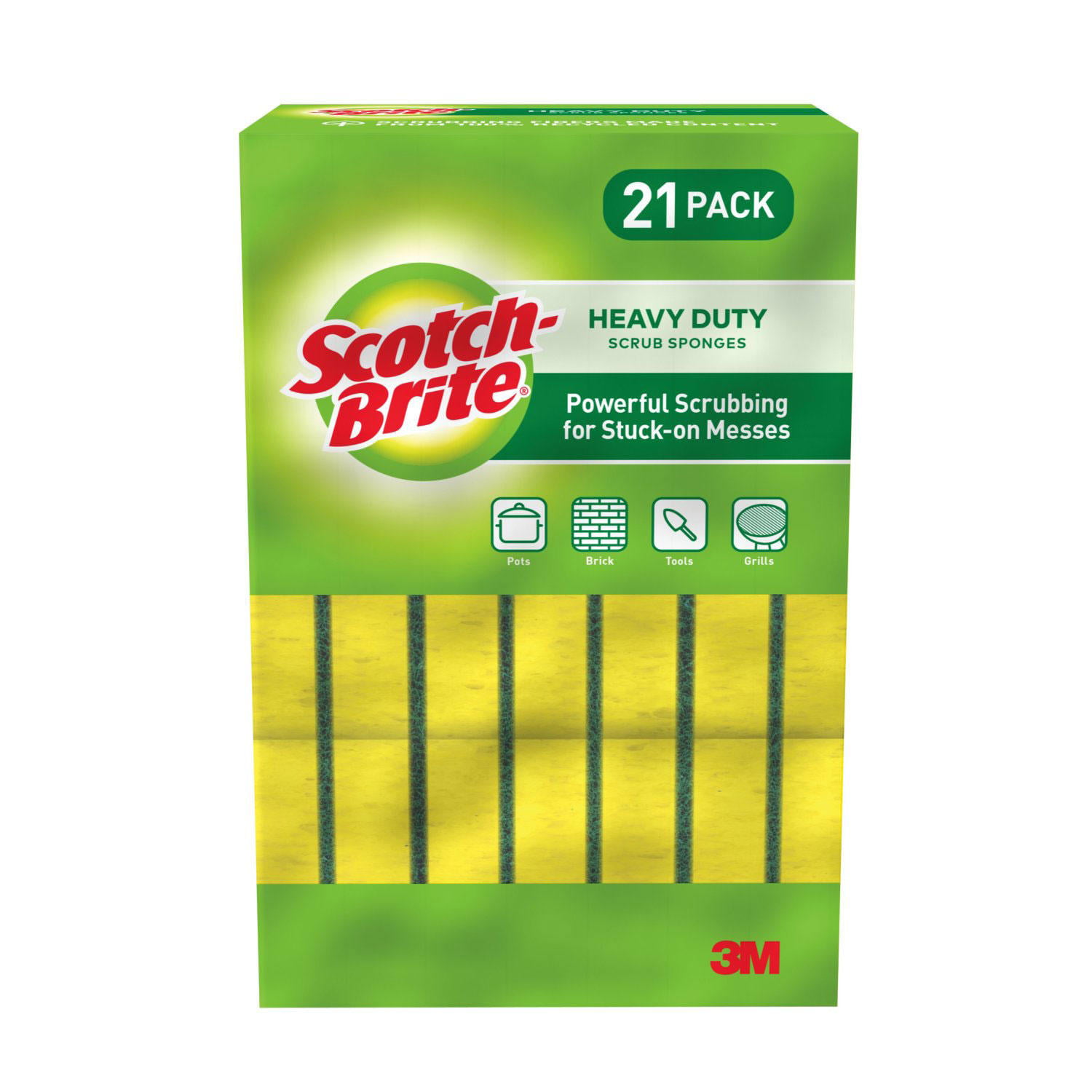 Individually wrapped 21 Count Scotch-Brite Scrub Sponges 