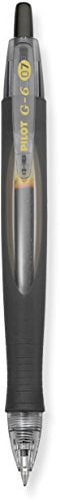 PILOT G6 Refillable and Retractable Gel Ink Rolling Ball Pen, Fine Point, Black Ink, 12-Pack (31401)