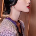thumbnail image 5 of Women earring girl stud ear drop exquisite flower zircon leaves geometric rhinestone party birthday christmas----18--Product code 70634 18, 5 of 5