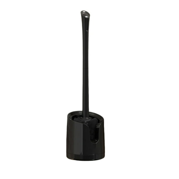 Cepillo de inodoro con cerdas de plástico, kit de cepillo de limpieza para baño con mango largo y base de drenaje para inodoro, bañera, lavabo y suelo. Cepillo para inodoro con mango ergonómico para