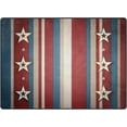 thumbnail image 3 of FREEAM 4th of July Non Slip Area Rug for Living Dinning Room Bedroom Kitchen, 4' x 5'(48 x 63 Inch), USA Flag Stripe Stars Nursery Rug Floor Carpet Yoga Mat, 3 of 6
