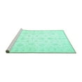 thumbnail image 2 of Ahgly Company Machine Washable Indoor Square Oriental Turquoise Blue Traditional Area Rugs, 6' Square, 2 of 4