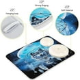 thumbnail image 4 of Wolf Dream Catcher Dish Drying Mat for Kitchen Counter, Ultra Absorbent Reversible Microfiber Dishes Drying Rack Pad Heat-resistant Mats 16x18in Home Decor, 4 of 7